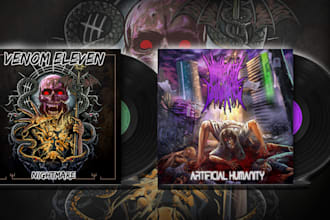 draw badass metal and  rock album cover