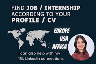 find you job or internship opportunies according to ur CV in the city you choose