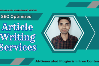 be your SEO optimized article writer and copywriter