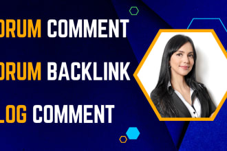 create you forum comment forum backlink and blog comment