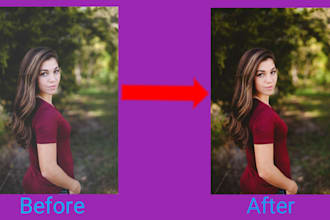 editing photos and editing portraits and fix blurry photo