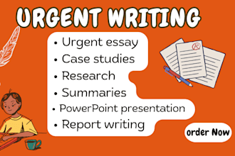 write your essay, report, case study, research, and summary