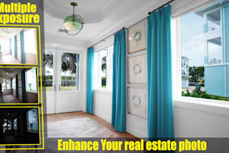 real estate photos editing single or multiple exposure