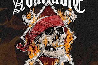 create an skull illustration using hand drawn techniques