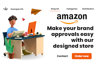 create a professional website for your amazon fba wholesale for brand approvals