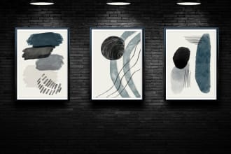 create abstract wall art for your etsy shop