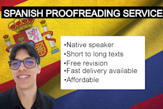 proofread and edit any spanish translations