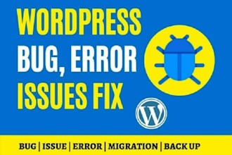 fix wordpress issues, theme issues or plugin issues