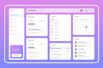 create unique web mobile app dashboard UI UX design