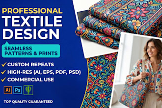 design textile pattern and seamless floral pattern