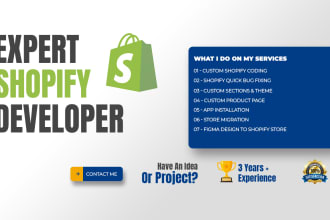 built your shopify store with custom coding  functionalities