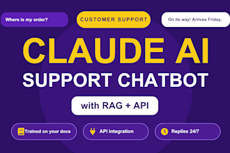 build a claude ai customer support chatbot with rag and API