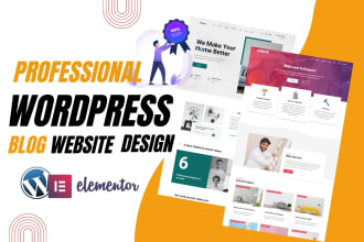 create personal wordpress blog website and portfolio website design