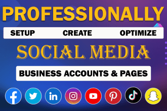 perfectly social media account create and set up pages
