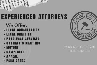 draft in 24h legal documents, complaint, motion, petition, as paralegal
