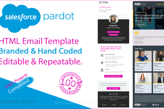 create editable HTML salesforce pardot email template