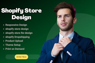 do modern shopify store design, or shopify dropshipping store