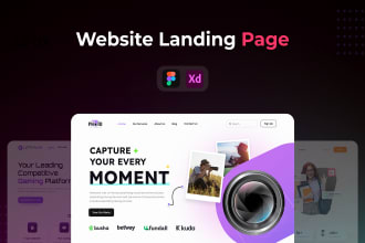 design creative landing page or webpage ui ux in figma
