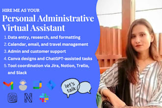 be your personal administrative virtual assistant
