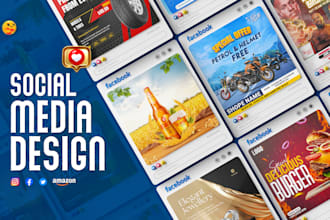 create attractive social media post design in 24 hrs