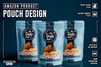 create product pouch design, mylar bag, stand up pouch bag