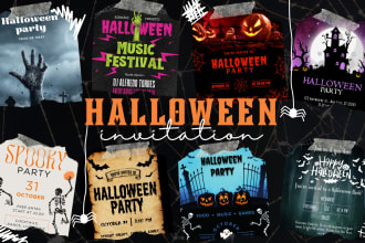 design spooky halloween invitations