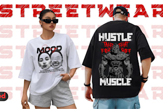 create custom streetwear t shirt design