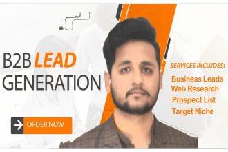 do b2b lead generation, web research and built a prospect list