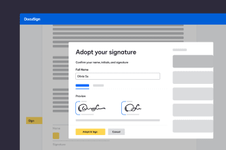 integrate signature API or docusign API with your app