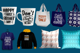 do pillow, tote bag, mug, hat, t shirt and hoodie design