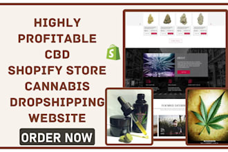 design highly scalable cbd cannabis cbd oil marijuana shopify store website