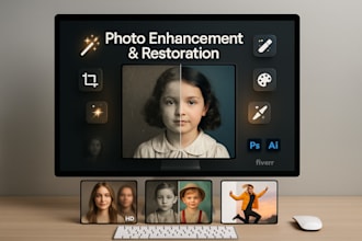 enhance, upscale, restore photos and remove background professionally
