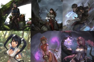 do digital painting illustration for you