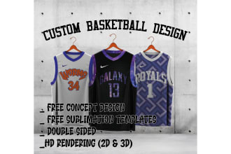desing custom basketball jersey uniform in 24 hs