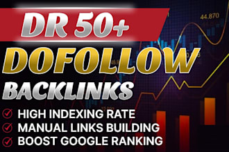 make DR 50 plus dofollow backlinks SEO boost