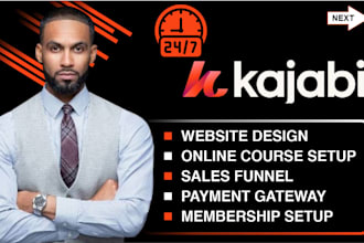 do kajabi online course, course website, kajabi sales funnel, and kajabi website