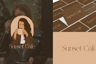 do a minimalist, line logo design and branding