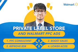 manage your walmart private label store and walmart PPC ads