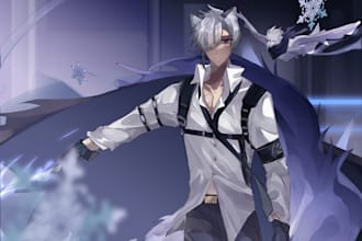 draw halfbody illustration for you