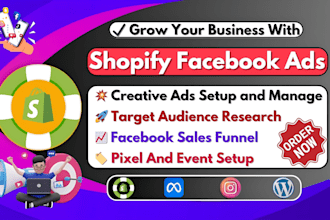 setup shopify facebook ads campaign manage, instagram ads, run fb ads campaign