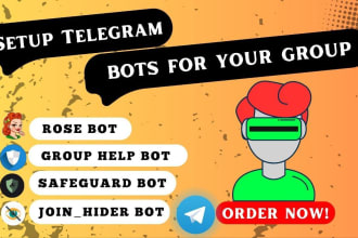 create your telegram group and setup professional bot for your crypto group