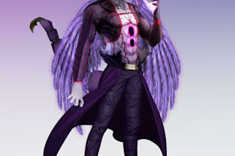 design your full body 2dlive vtuber model art