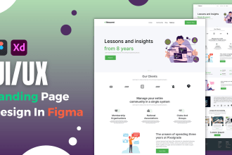 design attractive landing page or website UI UX in figma
