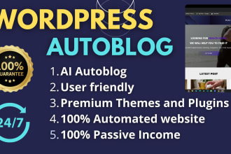 create an automated wordpress website or news autoblog