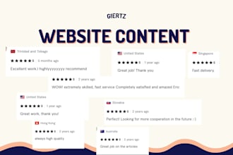 write your website content