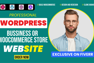design and develop wordpress business or woocommerce online store website