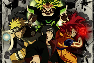 make a custom anime poster for you