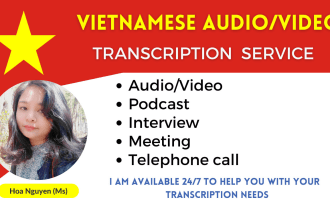 transcribe vietnamese audio or video accurately