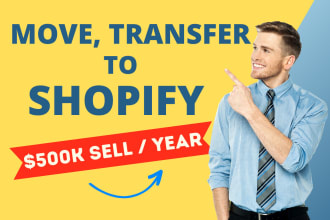 transfer, migrate or move wix, woocommerce, squarespace to shopify store