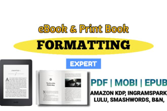 do book formatting kindle ebook paperback formatting KDP layout design